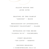 "Today & Always" - Wedding Programs in Peach by Stacey Meacham - Detail