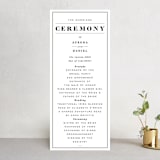 "Prelude" - Wedding Programs in Vanilla by Nazia Hyder - Front