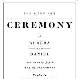 "Prelude" - Wedding Programs in Vanilla by Nazia Hyder - Detail