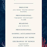 "Deep Blue" - Wedding Programs in Deep Blue by Paper Sun Studio - Detail