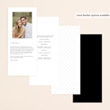 "Forever And" - Wedding Programs in Black Tie by Kim Dietrich Elam - Back of Card Options