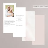 "Sweet Setting" - Wedding Programs in Carnation by Lindsay Megahed - Back of Card Options