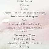 "Sweet Setting" - Wedding Programs in Carnation by Lindsay Megahed - Detail