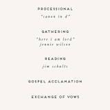 "Love Grows" - Wedding Programs in Leaf by Leah Bisch - Detail