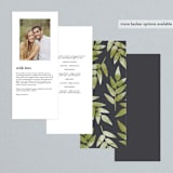 "Watercolor Leaf" - Wedding Programs in Porcelain by Hanna M - Back of Card Options