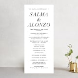 "Bad Dancing" - Wedding Programs in Dove by Amy Payne - Front