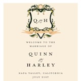 "Amore" - Wedding Programs in Sunset by Susan Moyal - Detail