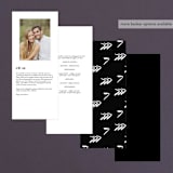 "Love Actually" - Wedding Programs in Onyx by Design Lotus - Back of Card Options