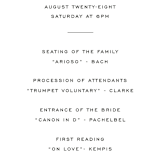 "Love Actually" - Wedding Programs in Onyx by Design Lotus - Detail