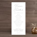 "Brooklyn" - Wedding Programs in Cement by Lauren Chism - Front