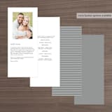 "Brooklyn" - Wedding Programs in Cement by Lauren Chism - Back of Card Options