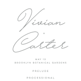 "Brooklyn" - Wedding Programs in Cement by Lauren Chism - Detail