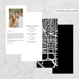 "Skyline - Washington DC" - Wedding Programs in Magenta by Laura Condouris - Back of Card Options