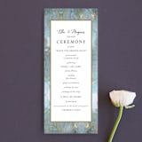 "Something Blue" - Wedding Programs in Aqua by Benita Crandall - Front