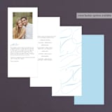 "Something Blue" - Wedding Programs in Aqua by Benita Crandall - Back of Card Options