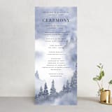 "Misty trees" - Wedding Programs in Frost by Stacey Meacham - Front