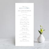 "Sea Glass" - Wedding Programs in Ocean by Hudson meet Rose - Front