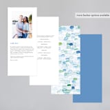 "Sea Glass" - Wedding Programs in Ocean by Hudson meet Rose - Back of Card Options