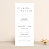 "The Minimalist" - Wedding Programs in Air by lulu and isabelle - Front