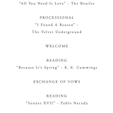 "The Minimalist" - Wedding Programs in Air by lulu and isabelle - Detail