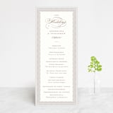 "Simply Grand" - Wedding Programs in Dove by Hooray Creative - Front