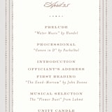 "Simply Grand" - Wedding Programs in Dove by Hooray Creative - Detail