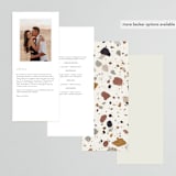 "Terrazzo Frame" - Wedding Programs in Mustard by Amy Payne - Back of Card Options