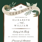 "Nature's Crest" - Wedding Programs in Forest by Paper Sun Studio - Detail