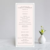 "Simply Framed" - Wedding Programs in Blush by Maddy Hague - Front