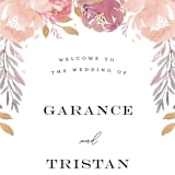 "Grand Bloom" - Wedding Programs in Mauve by Bonjour Paper - Detail