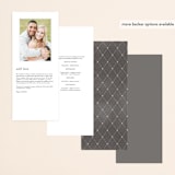 "Simplicity" - Wedding Programs in Smoke by Amy Ngo - Back of Card Options