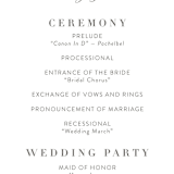 "Simplicity" - Wedding Programs in Smoke by Amy Ngo - Detail