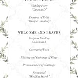 "Watercolor Wreath" - Wedding Programs in Linen by Katrina Crouch - Detail