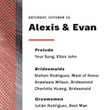 "Alexis" - Wedding Programs in Coral by Calee A.H. Cecconi - Detail
