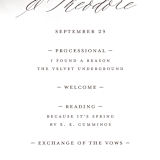 "Enchantment" - Wedding Programs in Smoke by iamtanya - Detail