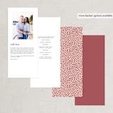 "headline" - Wedding Programs in Rust by Melissa Egan of Pistols - Back of Card Options