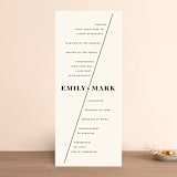 "Angled" - Wedding Programs in Onyx by GeekInk Design - Front