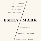 "Angled" - Wedding Programs in Onyx by GeekInk Design - Detail