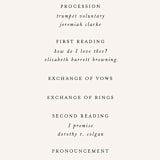 "Timeless" - Wedding Programs in Taupe by Leah Bisch - Detail