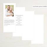 "Adora" - Wedding Programs in Dawn by Leah Bisch - Back of Card Options
