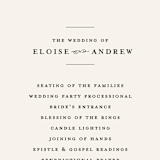 "a grand day" - Wedding Programs in Vanilla by Lea Delaveris - Detail
