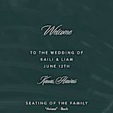 "Palm Layers" - Wedding Programs in Palm Frond by Jill Means - Detail