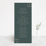 "Simply Modern" - Wedding Programs in Jade by Something Noir - Front