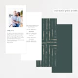 "Simply Modern" - Wedding Programs in Jade by Something Noir - Back of Card Options