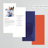 "tissue texture" - Wedding Programs in Papaya by Carrie Moradi - Back of Card Options