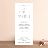 "Moderna" - Wedding Programs in Cloud by Stacey Meacham - Front
