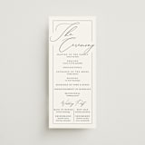 "Love Story" - Wedding Programs in Alabaster by Liz Conley - Front