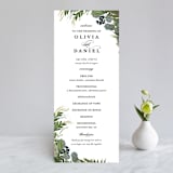 "Side Swept" - Wedding Programs in Navy by Susan Moyal - Front