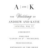 "Typography" - Wedding Programs in Pearl by lena barakat - Detail