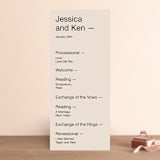 "Proposal" - Wedding Programs in Buff by Jack Knoebber - Front
